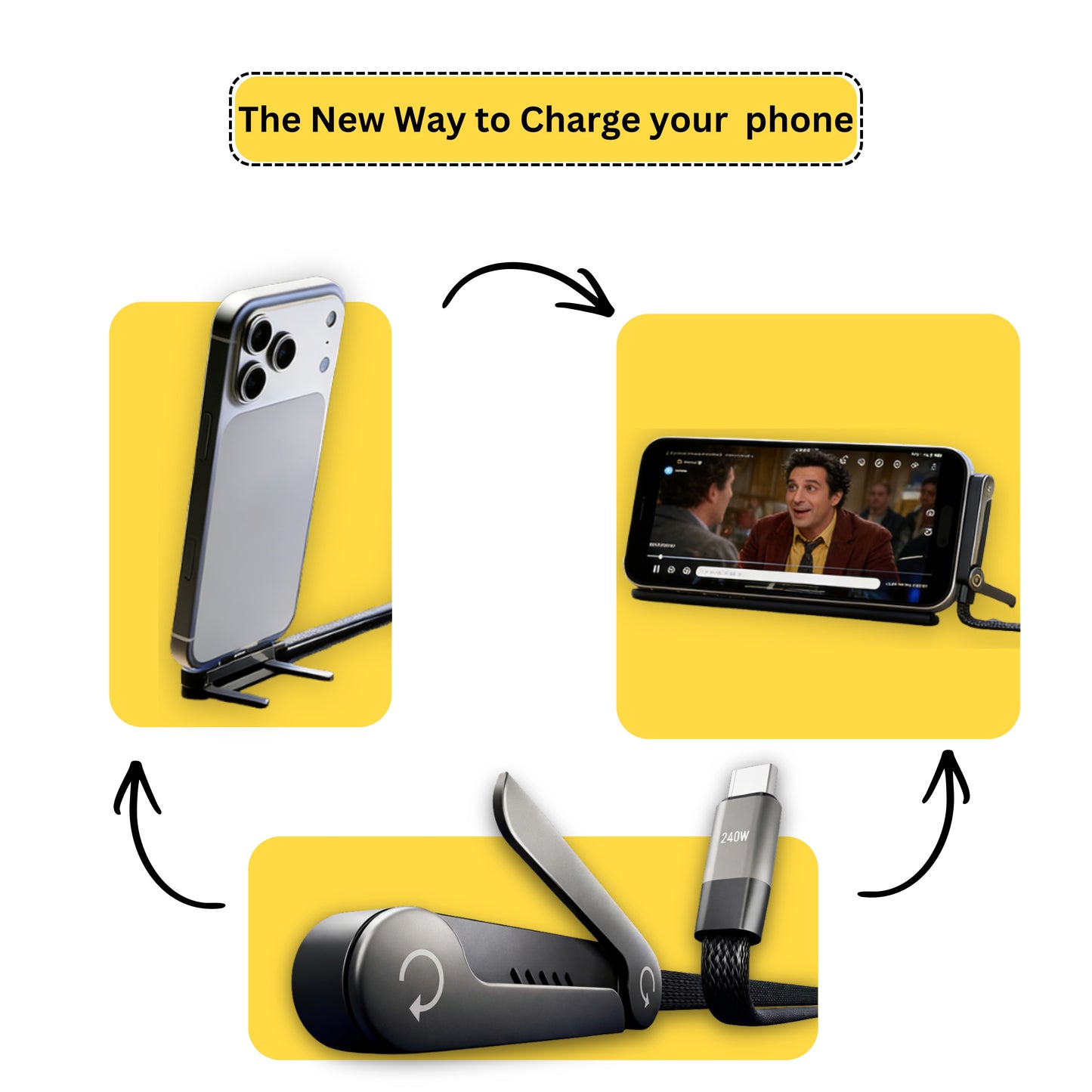 Premium Cable 240 W with Folding Stand